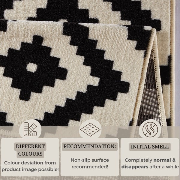 Кремав и черен килим Hamla , 80 x 150 cm Diamond - Hanse Home-image-4