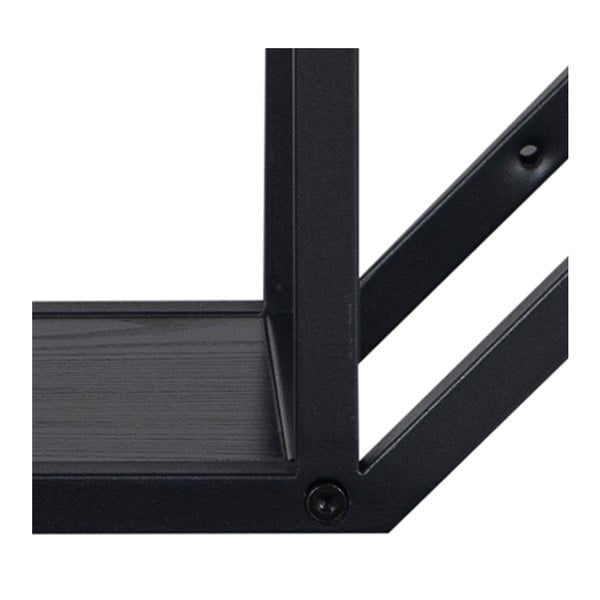 Черен двуетажен метален рафт Seaford - Actona-image-4