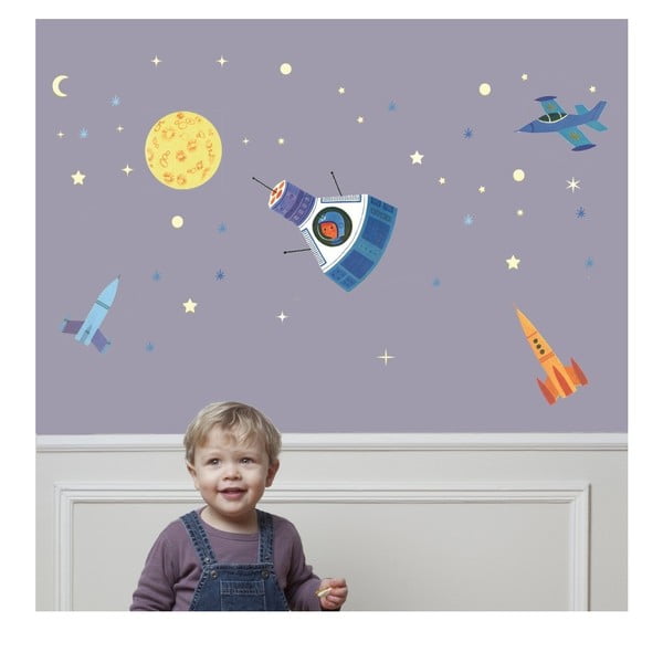 Svítící nástěnné samolepky Art For Kids Space