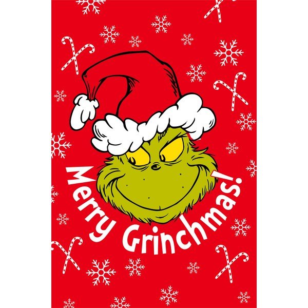 Червено бебешко одеяло от микрофланела 100x150 cm Grinch – Jerry Fabrics