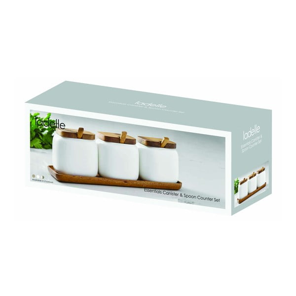 Порцеланови кутии в комплект от 3 бр. за захар/за сол Essentials – Ladelle-image-2