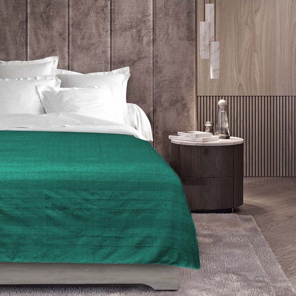 Тюркоазено покривало за легло 180x220 cm Lucile – douceur d'intérieur-image-1