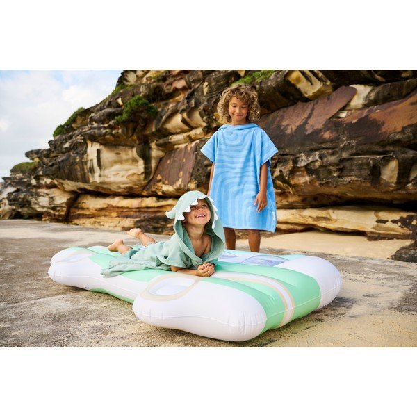 Зелена бебешка плажна кърпа с качулка , 3-6 години Monster - Sunnylife-image-1