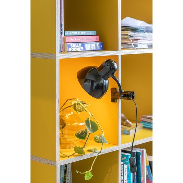 Черна метална настолна лампа (височина 33,5 cm) New Retro – Leitmotiv-image-1