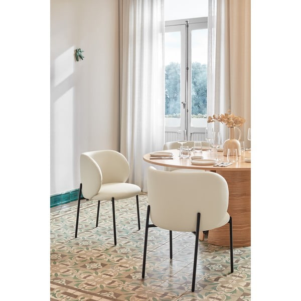 Бели тапицирани трапезни столове в комплект 2 бр. Mogi – Teulat-image-2