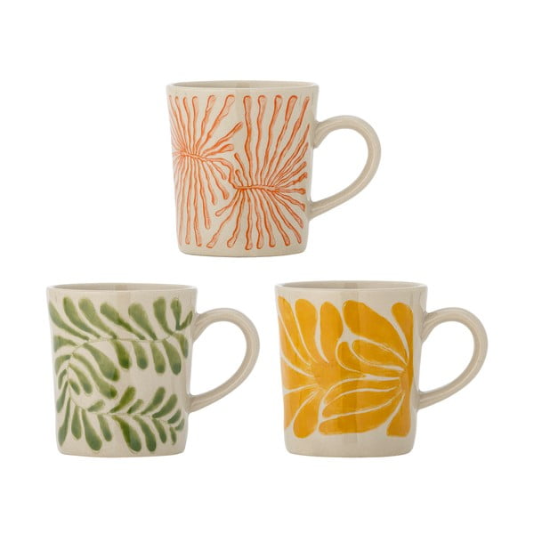 Глинени чаши в комплект от 3 бр. за капучино 205 ml Fauni – Bloomingville