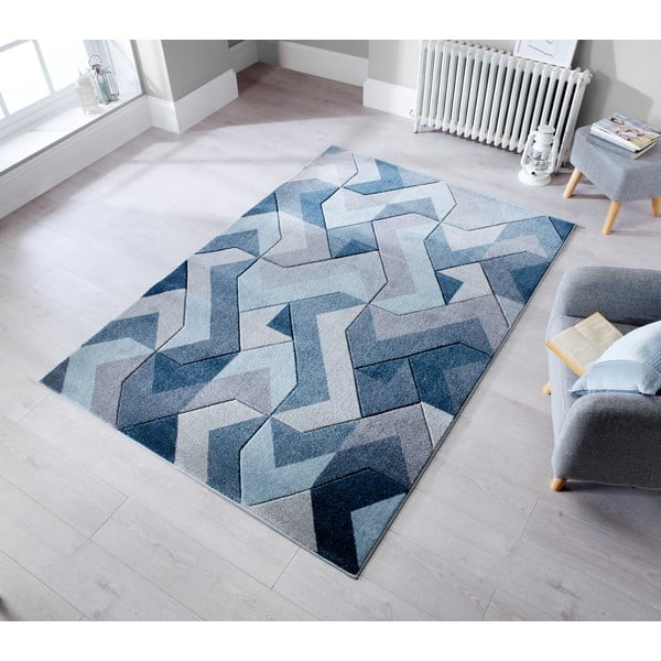 Синьо-сив килим , 120 x 170 cm Aurora - Flair Rugs-image-1