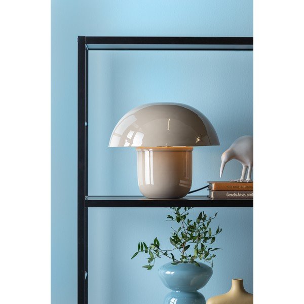 Сива настолна лампа с метален абажур (височина 25 cm) Fat Mushroom – Leitmotiv-image-1