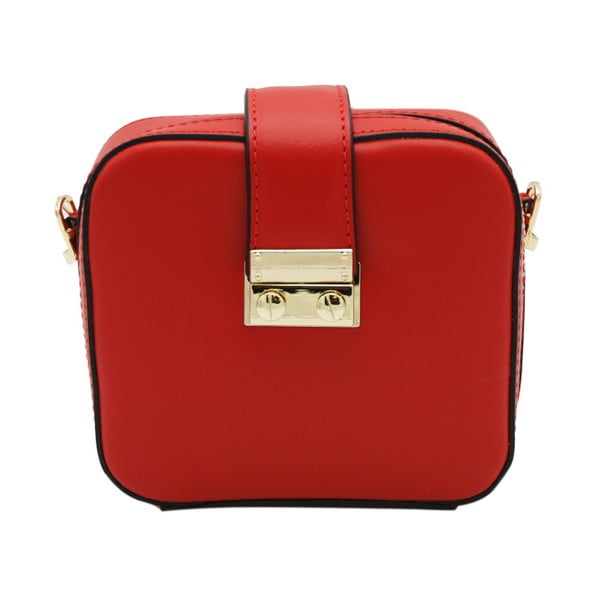 Червена чанта от естествена кожа Pacco - Andrea Cardone