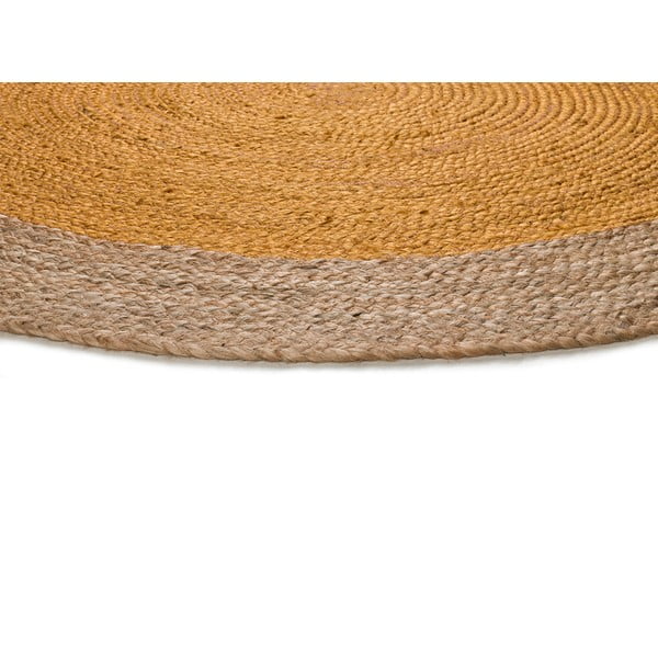 Кръгъл килим в естествен и горчичен цвят ø 120 см Mahon - Universal-image-3