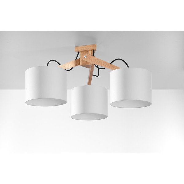 Бяла лампа за таван, дължина 70 cm Donna - Sollux-image-3