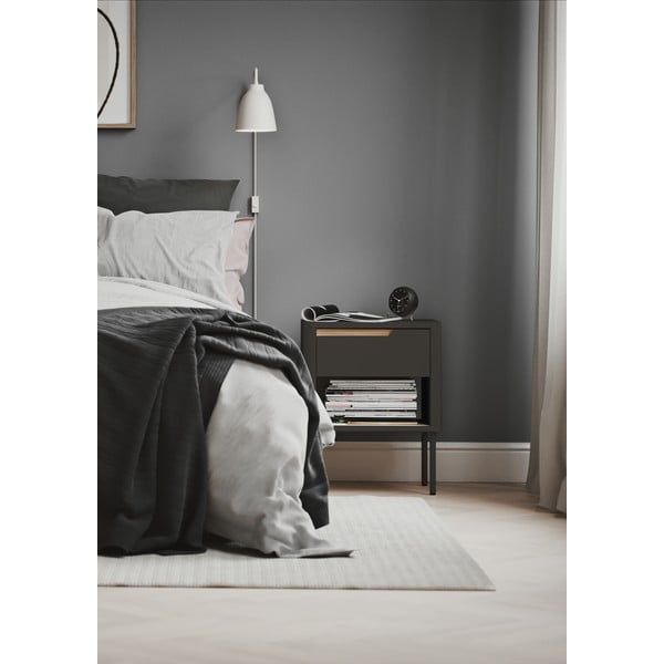 Антрацитно сиво нощно шкафче Switch - Tenzo-image-1