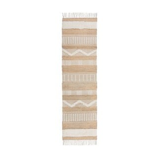 Бежова пътека от юта , 60 x 230 cm Medina - Flair Rugs