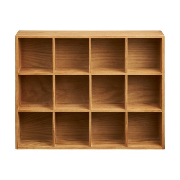 На няколко нива стенен рафт от декор от дъб  в естествен цвят 11 cm Soria – House Nordic