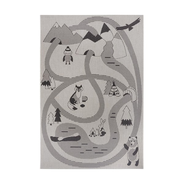 Кремав бебешки килим Животни, 160 x 230 cm - Ragami