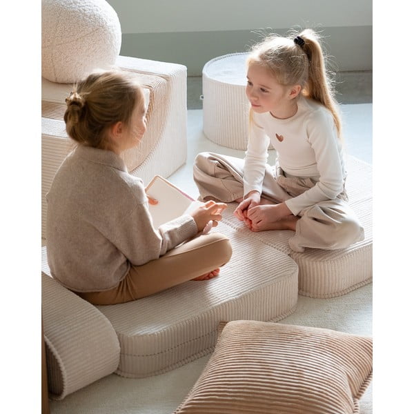 Кремав детски стол от рипсено кадифе Flip – Wigiwama-image-3
