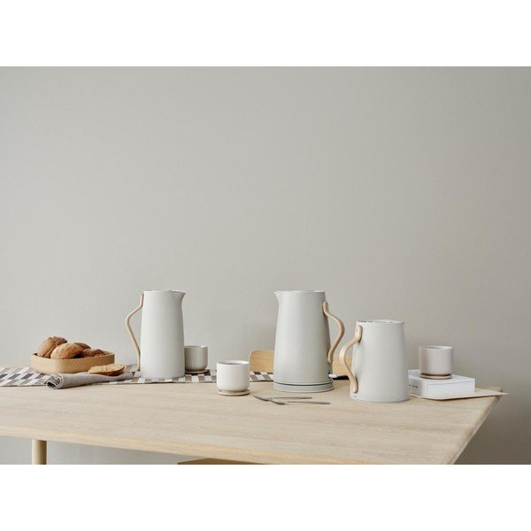 Бежова електрическа кана от неръждаема стомана 1,2 l Emma – Stelton-image-1