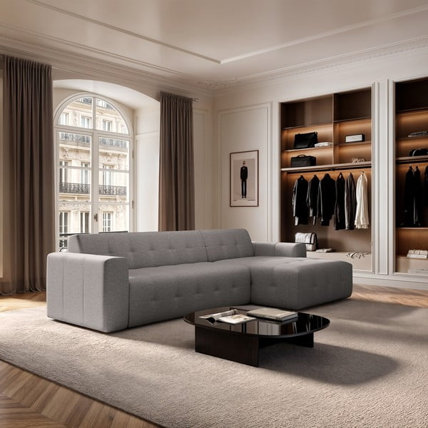 Сив ъглов диван (десен ъгъл) Tuil – Rodier-image-1