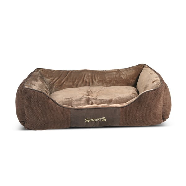 Кафяво плюшено легло за кучета 70x90 cm Scruffs Chester XL - Plaček Pet Products