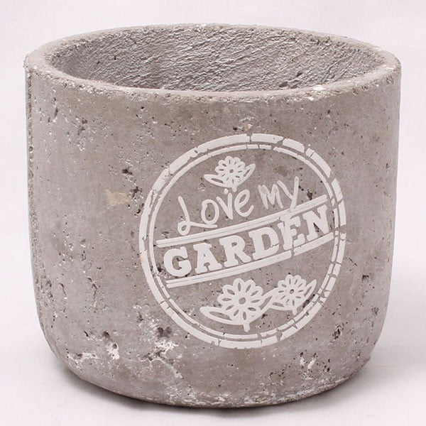 Cementový květináč Garden, 17 cm