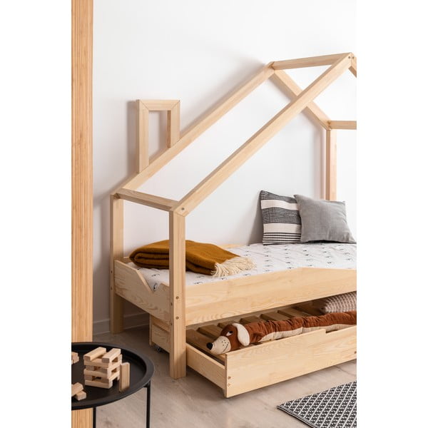 Легло тип къща от борова дървесина Luna Adra, 90 x 180 cm - Adeko-image-2