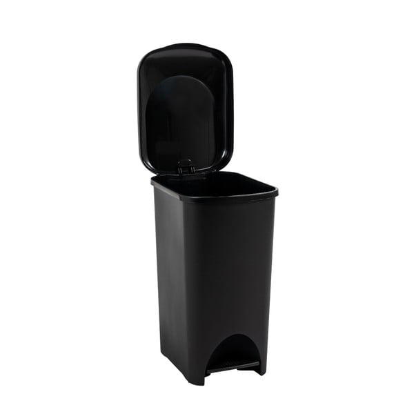 Черен пластмасов кош с педали 40 л - Addis-image-3