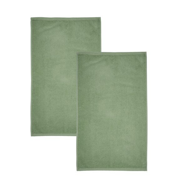 Зелени бързосъхнещи /от тери памучни хавлиени кърпи в комплект 2 бр. 90x140 cm Quick Dry – Catherine Lansfield