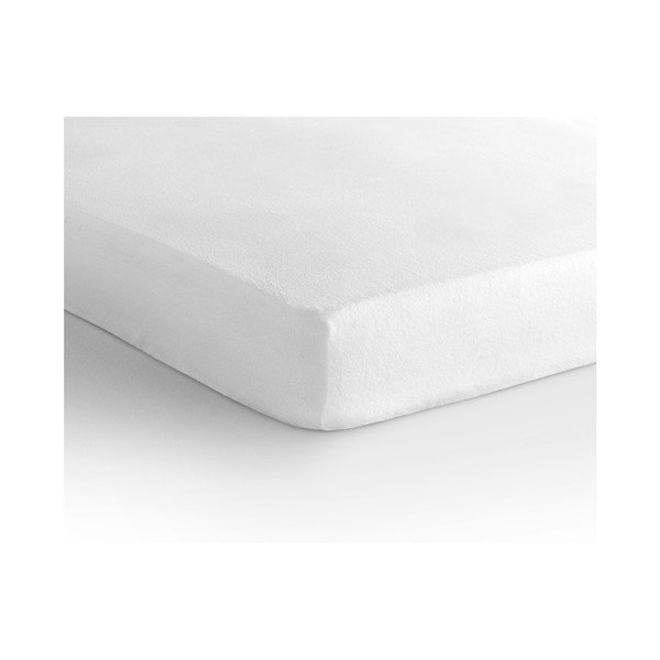 Bílé elastické prostěradlo Sleeptime Molton, 190/200 x 220/230 cm
