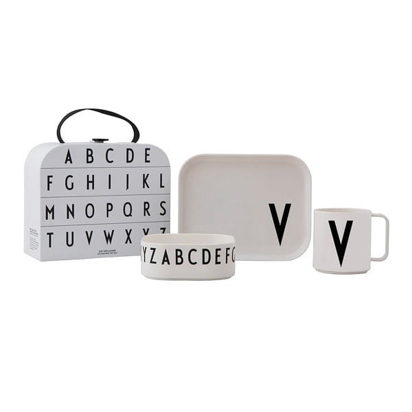 Детски комплект за хранене от 3 части с куфар Classics V A-Z - Design Letters