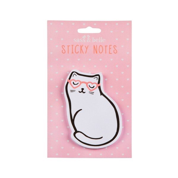 Самозалепващи се листчета Cutie Cat, 50 страници - Sass & Belle
