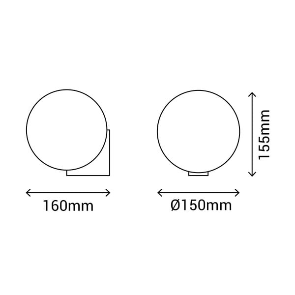 Стенна лампа в сребристо, ø 15 cm Obi - SULION-image-3