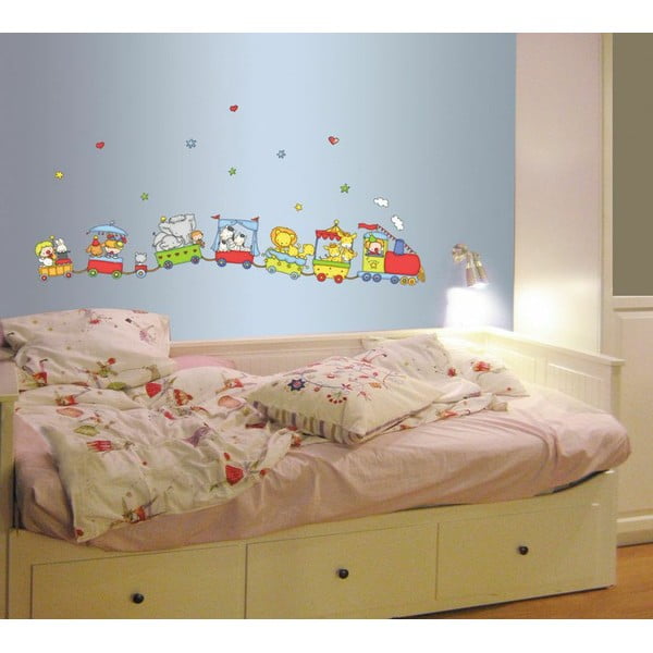 Стикер за стена Влак на циркови животни, 120 см - Ambiance-image-1