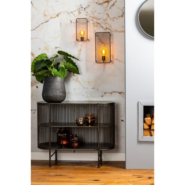 Черен метален скрин 100x80 cm Yinthe - Light & Living-image-2