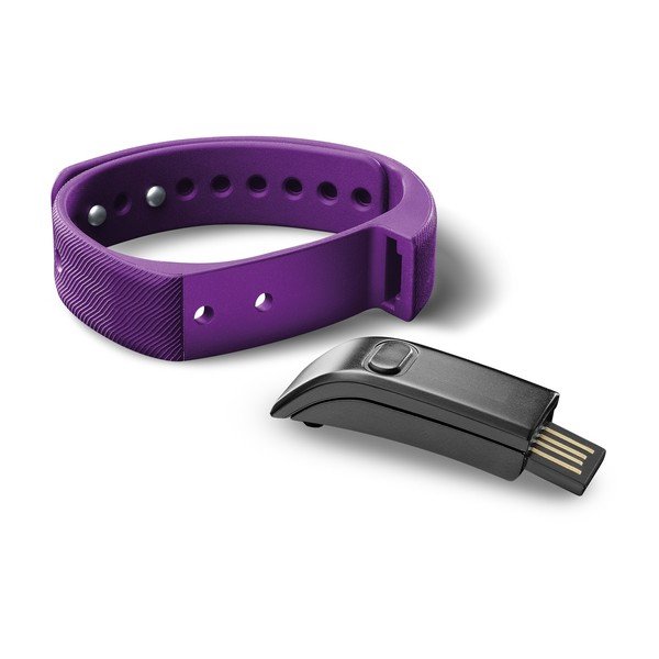 Bluetooth fitness náramek CellularLine EASYFIT, růžovo-černý-image-1