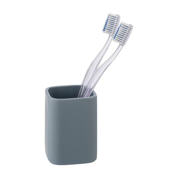 Синя керамична чаша за четки за зъби Hexa - Wenko-image-3
