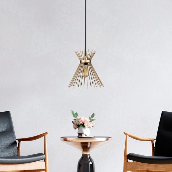 Метална висяща лампа в златист цвят Izmir - Squid Lighting-image-3