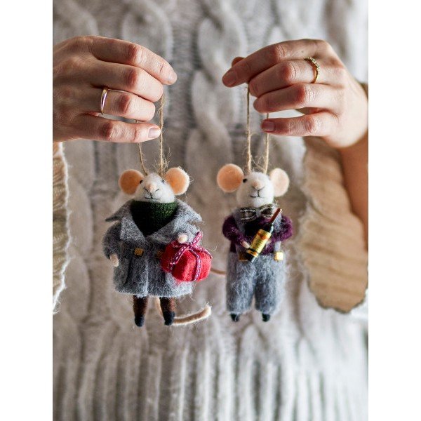 Текстилни Коледни украси в комплект 2 бр. 8 cm Peo – Bloomingville-image-1