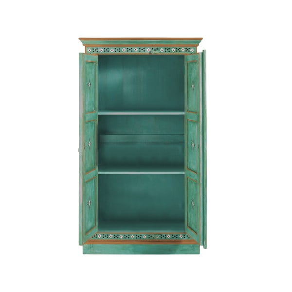 Зелено шкафче от масивно манго 87x152x38 cm Prem – Støraa-image-1