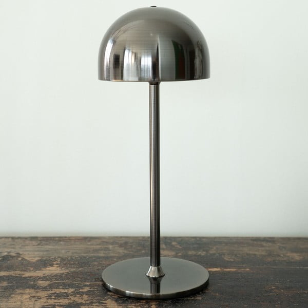 Тъмносива LED настолна лампа с дистанционно управление с метален абажур (височина 30 cm) Tim – Sirius-image-1