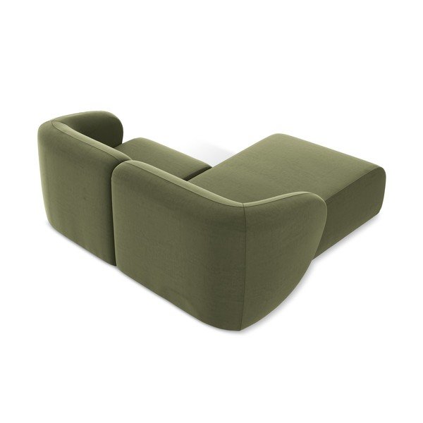 Зелен кадифен ъглов диван (ляв ъгъл) Lani – Makamii-image-3