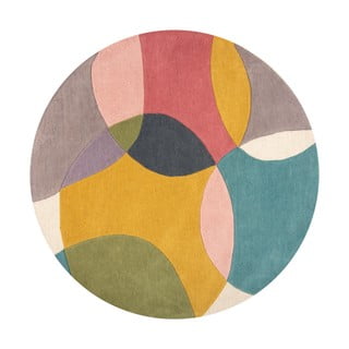 Ръчно изработен вълнен кръгъл килим ø 160 cm Glow Multi – Flair Rugs