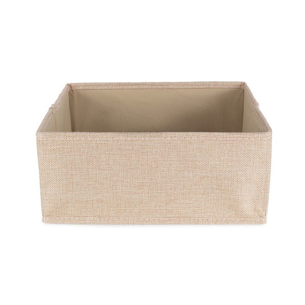 Бежова текстилна кутия за съхранение 28x12x12 cm Sandy – Compactor-image-3