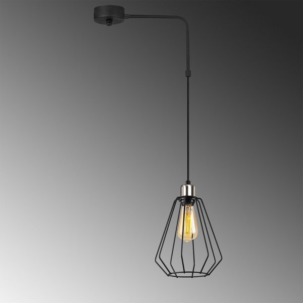Черно метално висящо осветително тяло Opviq lights Zach - Opviq lights-image-1