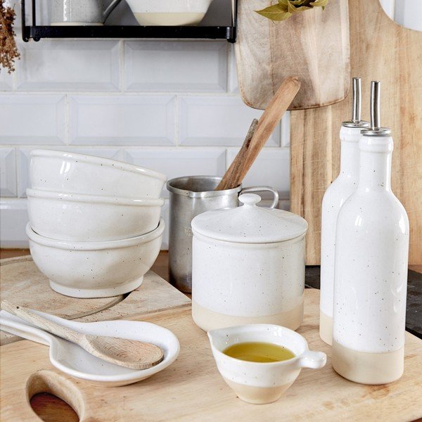 Бутилка за олио/оцет от бял фаянс, 350 ml Fattoria - Casafina-image-1