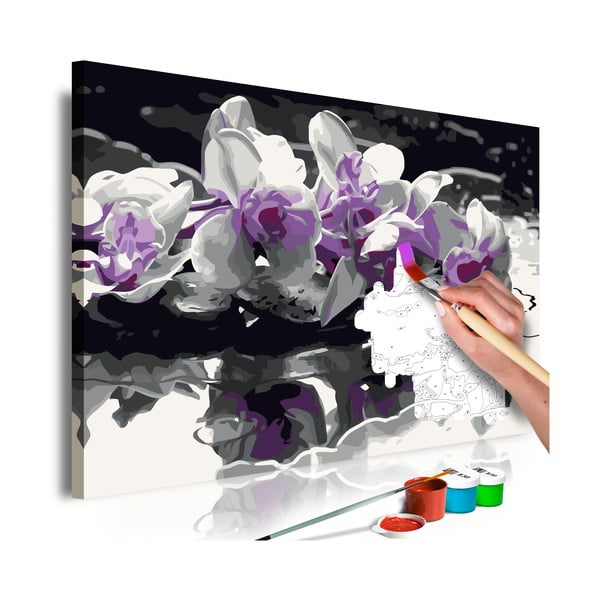 DIY set na tvorbu vlastního obrazu na plátně Artgeist Orchid Reflection, 60 x 40 cm