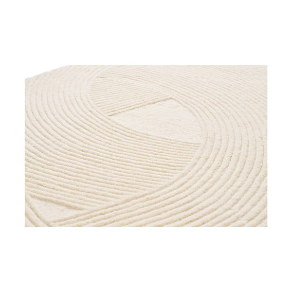 Кремав ръчно изработен вълнен килим 160x230 cm Pune – House Nordic-image-2