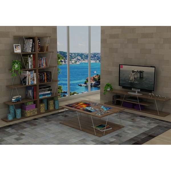 Рафт за книги Rafevi Tars Mini от орехово дърво - Unknown-image-3