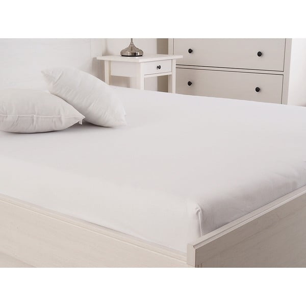 Бял стреч чаршаф 160x200 cm - B.E.S.-image-1