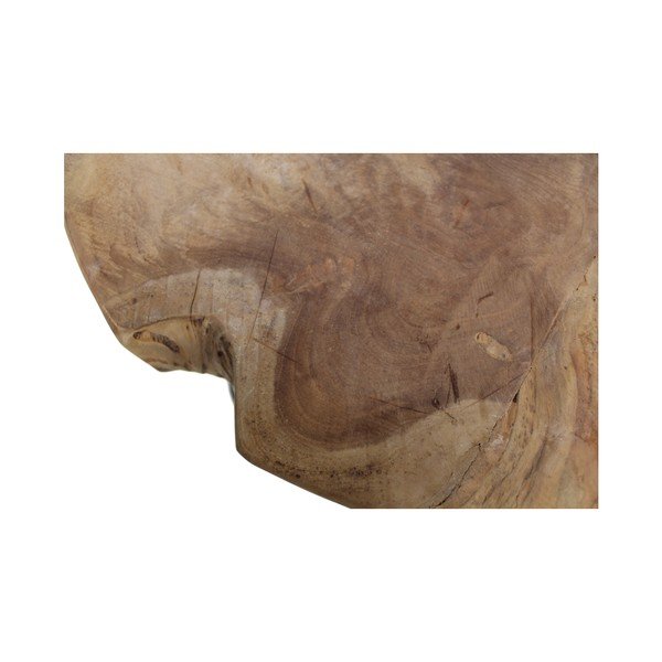 Сгъваема маса Helen с плот от необработено тиково дърво, ⌀ 55 cm Root - HSM collection-image-2