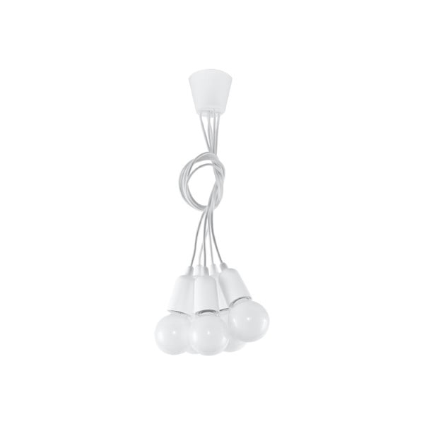 Бяло висящо осветително тяло ø 25 cm Rene – Nice Lamps